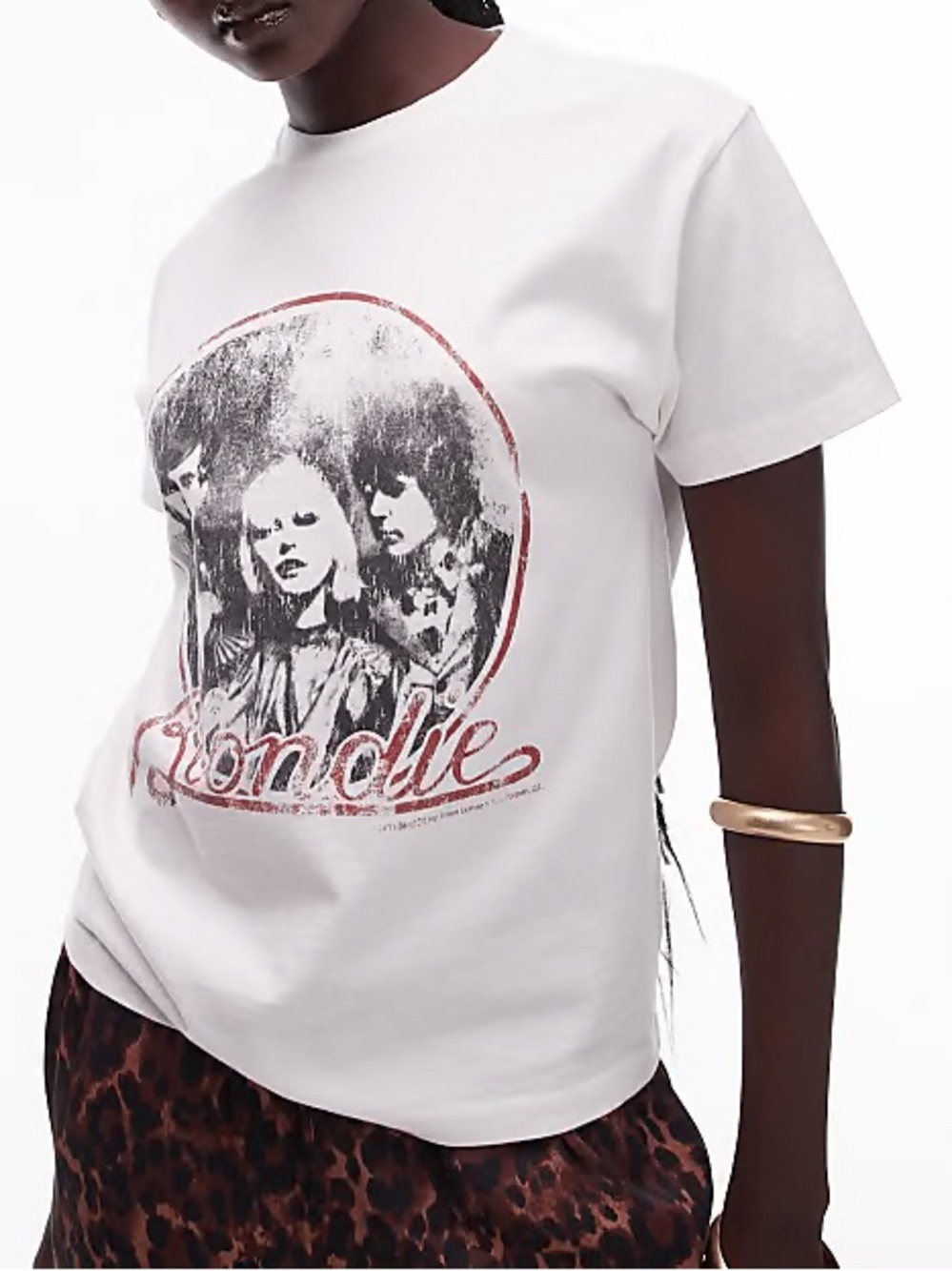 ASOS White Blondie Graphic Tee with Red Script